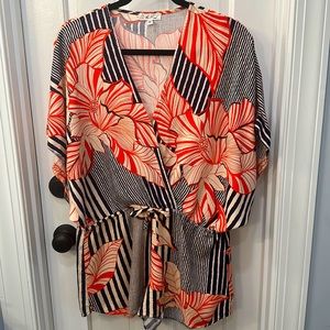 EUC Floral Print Hawaiian Romper